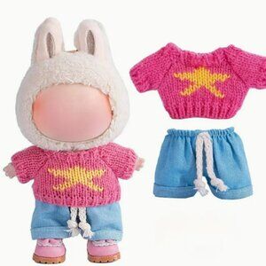 Labubu Star sweater and jeans no doll or shoes included